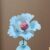 Ocean Blue Ceramic Peony